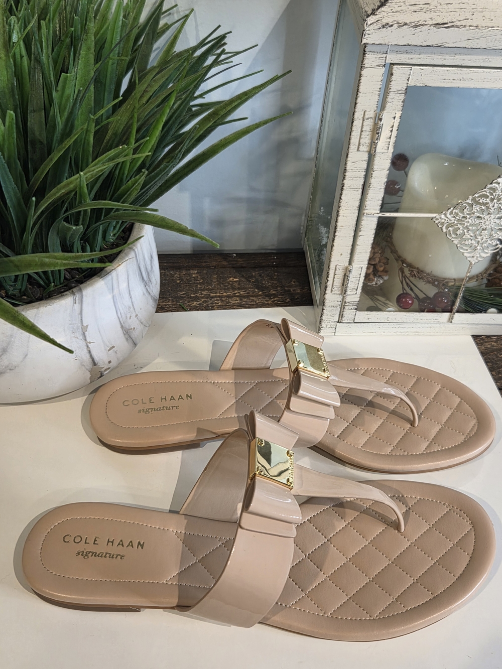 Cole Haan Women's Blush Quilted Slide Sandals - Picture 3 of 8